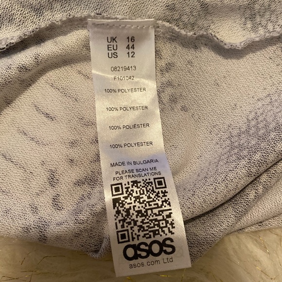 Rare ASOS Design Snake Halter Trapeze Pleated Dress - Picture 12 of 13